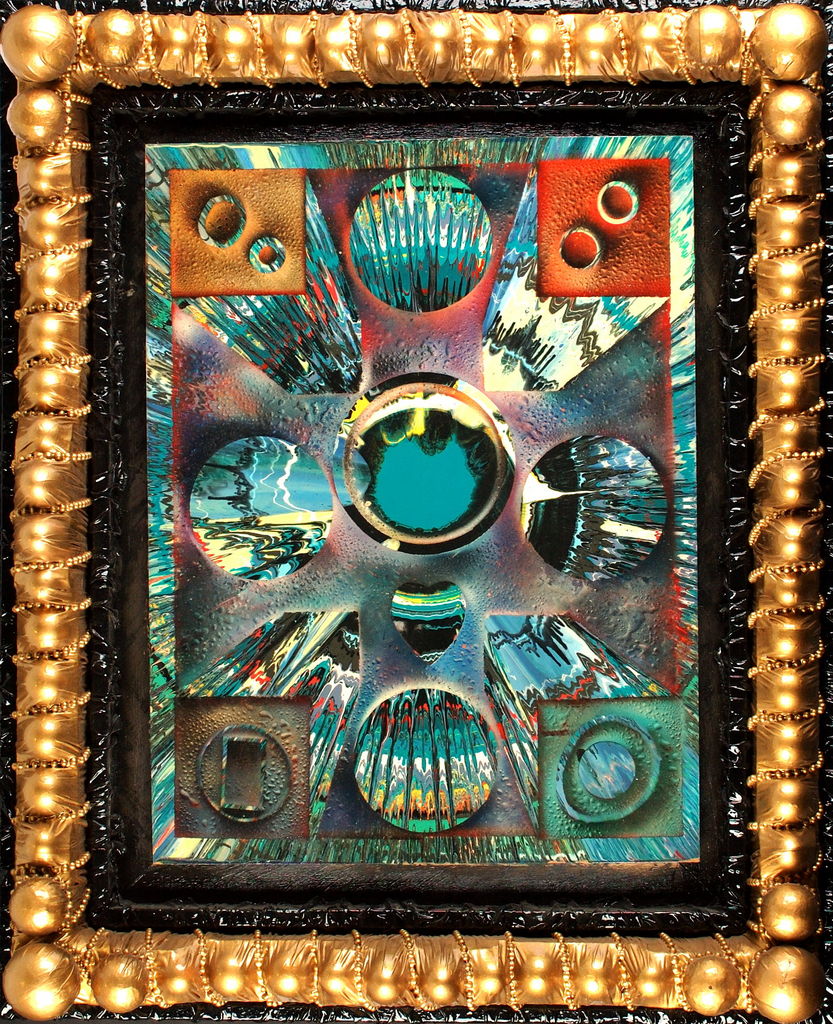 Acrylic and Lacquer on Board, Framed, 24in x 32in - 2004 