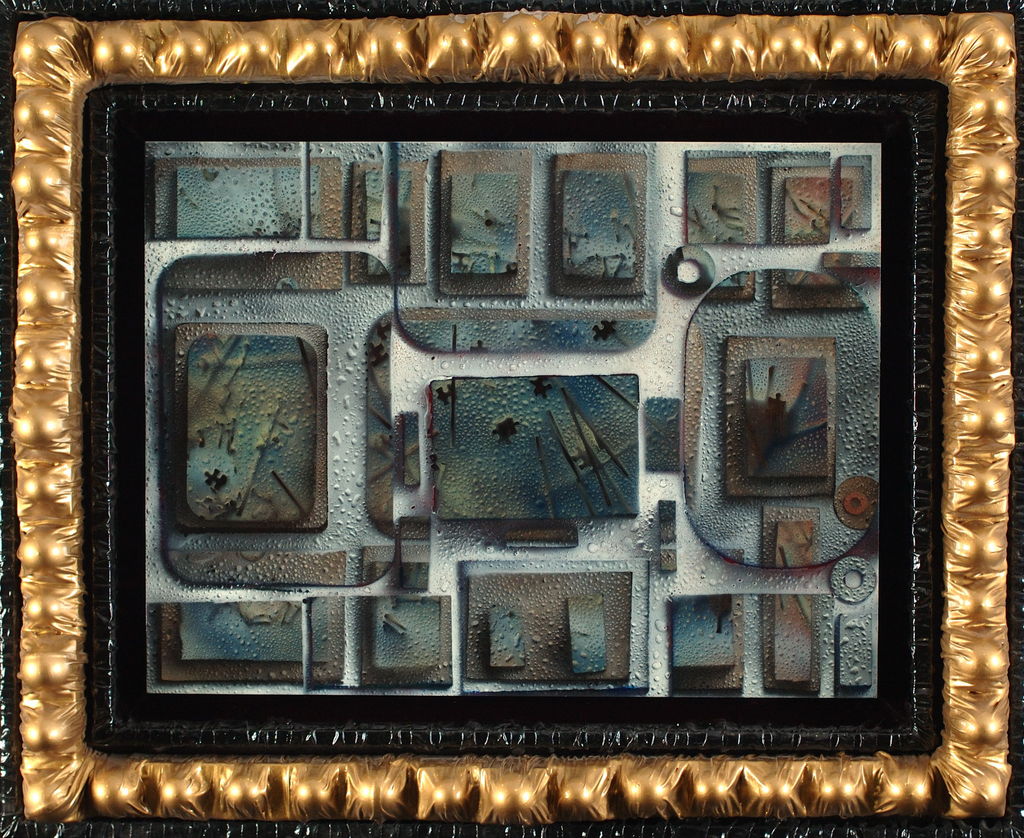 Acrylic and Lacquer on Board, Framed, 32in x 24in - 2002