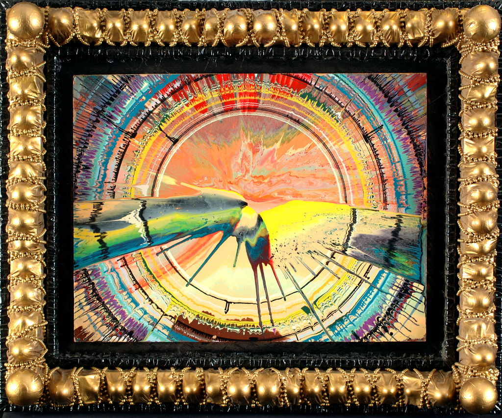 Acrylic on Wood, Framed, 32in x 24in - 2001