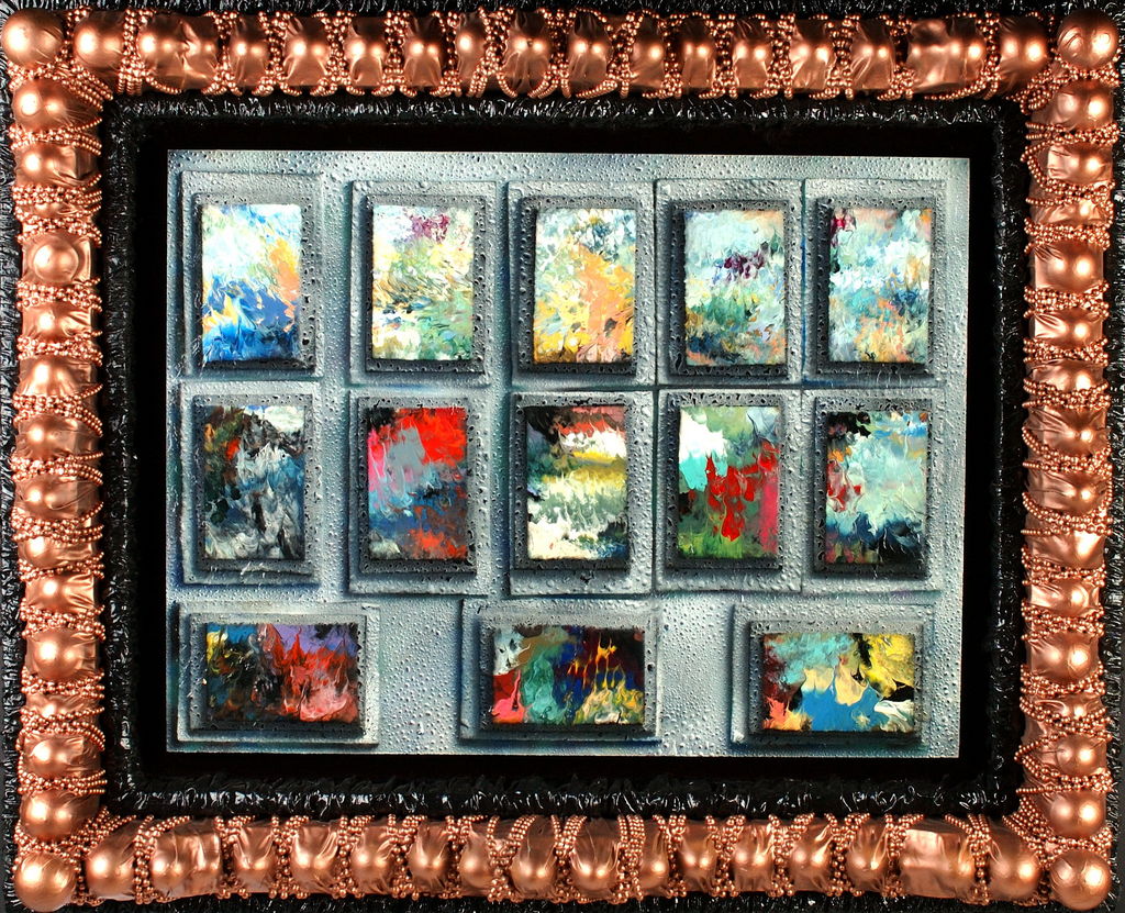 Acrylic and Lacquer on Board, Copper Framed, 32in x 24in - 2004