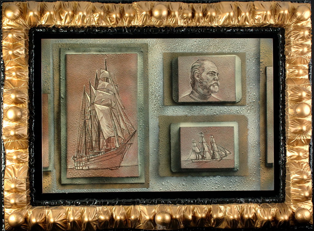 Acrylic and Lacquer on Board, Framed, 48in x 32in - 2004