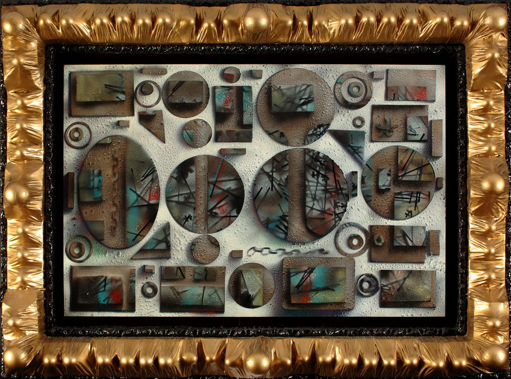 Lacquer on Wood, Framed, 48in x 32in - 2002