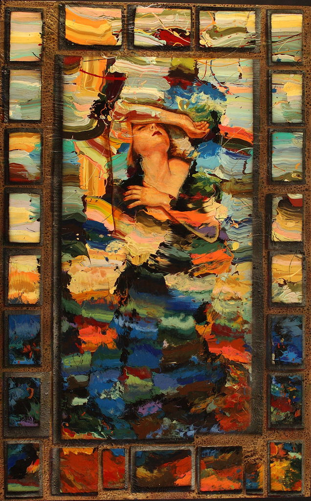 Acrylic and Lacquer and Oils on Wood, 39in x 62in - 2003 