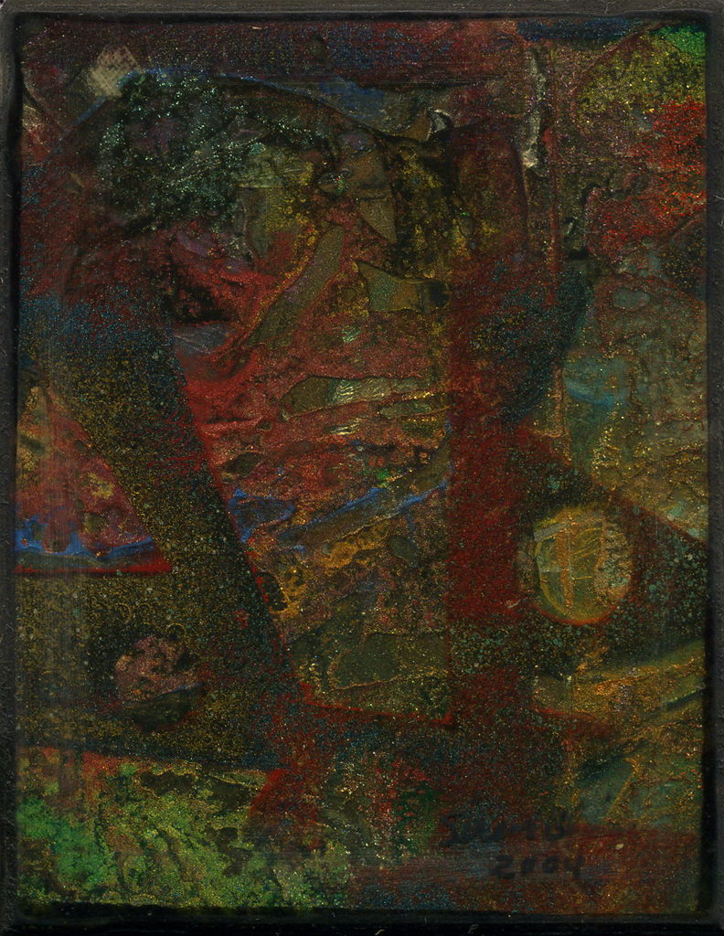 Acrylic and Lacquer on Wood Panel, 2.375in x 3.125in - 2004 