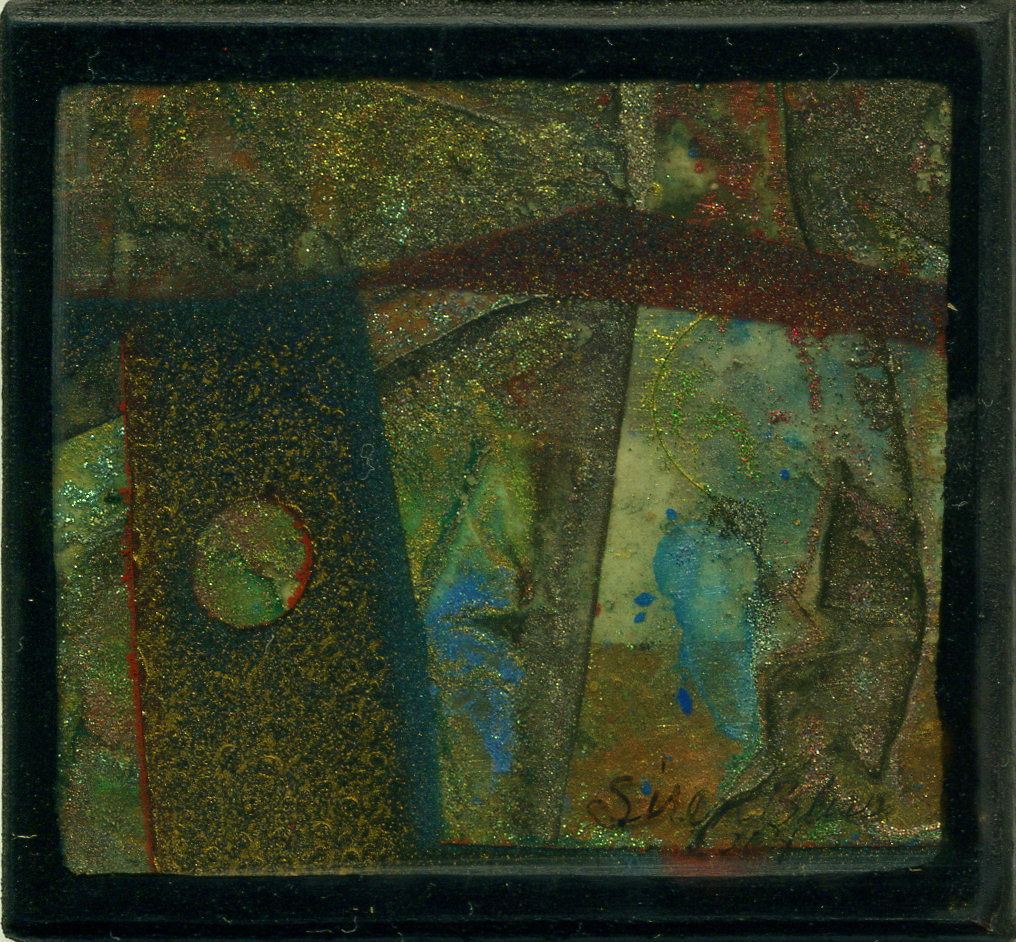 Acrylic and Lacquer on Wood Panel, 2.5in x 2.5in - 2004 