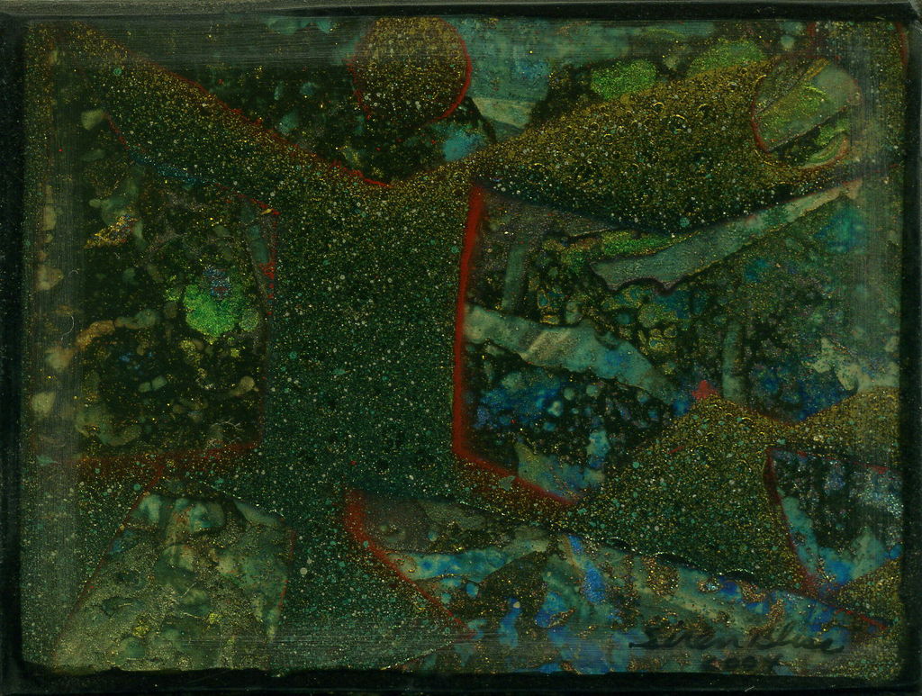 Acrylic and Lacquer on Wood Panel, 3.125in x 2.375in - 2004 